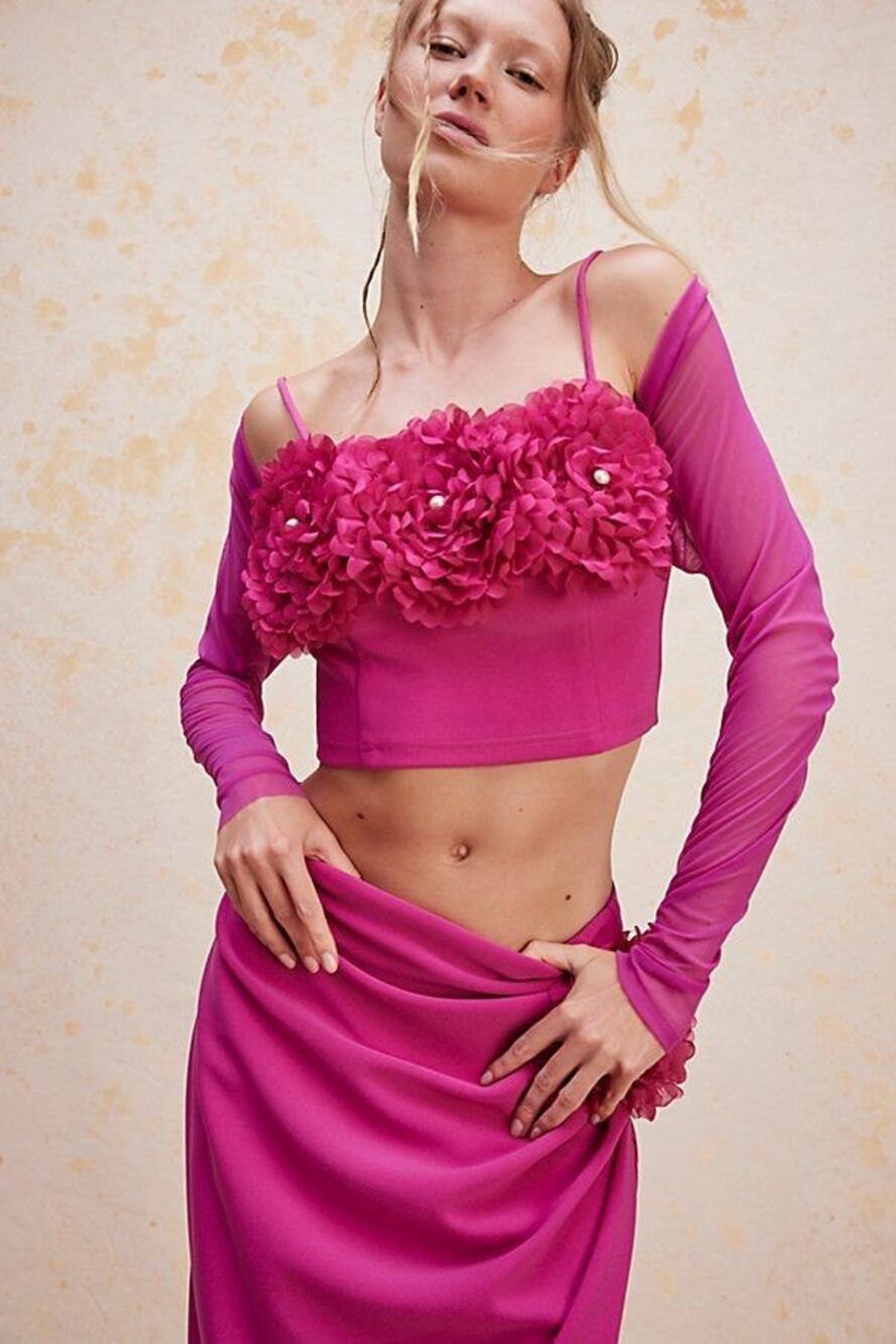 New FREE PEOPLE Elliatt Prisca Set $395 MEDIUM Pink SPECIAL OCCASION